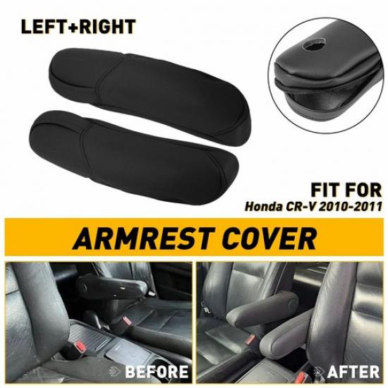 Fits Honda CRV CR-V 2010 2011 leather seat armrest cover 2 pieces/double Black A