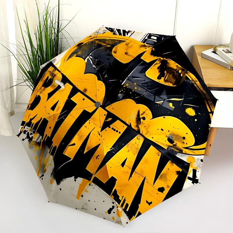 Motivo di Batman, ombrello pieghevole automatico, design portatile e pieghevole, 8 stecche, un regalo di Natale o di compleanno.