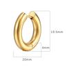 18K Gold-Plated Stainless Steel Hoop Earrings - European & American Style