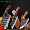 WXCOO Stainless Steel Household Fruit Slicing Kitchen Knives for Cooking Meat Chopping Vegetable Knife Wooden Handle
