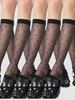 1/2/3/5Pairs Polka Dot Calf Socks, Fashion College Style Knee High Socks, Women'S Stockings & Hosiery