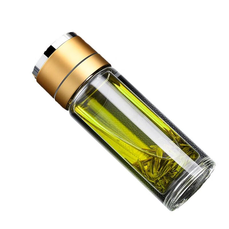 Portable Double-Layer Glass Tea Infuser Cup