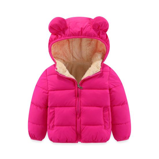 Toddler Winter Coats Hooded Infants Fleece Jacket Thickened Jacket for Baby Girls