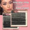 Flauschige Dicke Wimpernbüschel DIY Wimpernverlängerung Mix 8-25mm Wimpernbüschel 50D-100D Zarte Einzelne Wimpernverlängerungs-Büschel