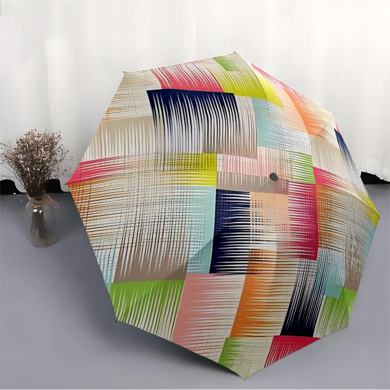 1pc Abstract Pattern Open/Close Folding Umbrella - Raining Gear for Travel Umbrella, All- Portable Umbrella for & Men 8-Rib Yy251229059