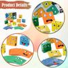 16 Pieces Puzzle Building Blocks Expression Wooden Face Changing Cube Game Pattern Matching Board