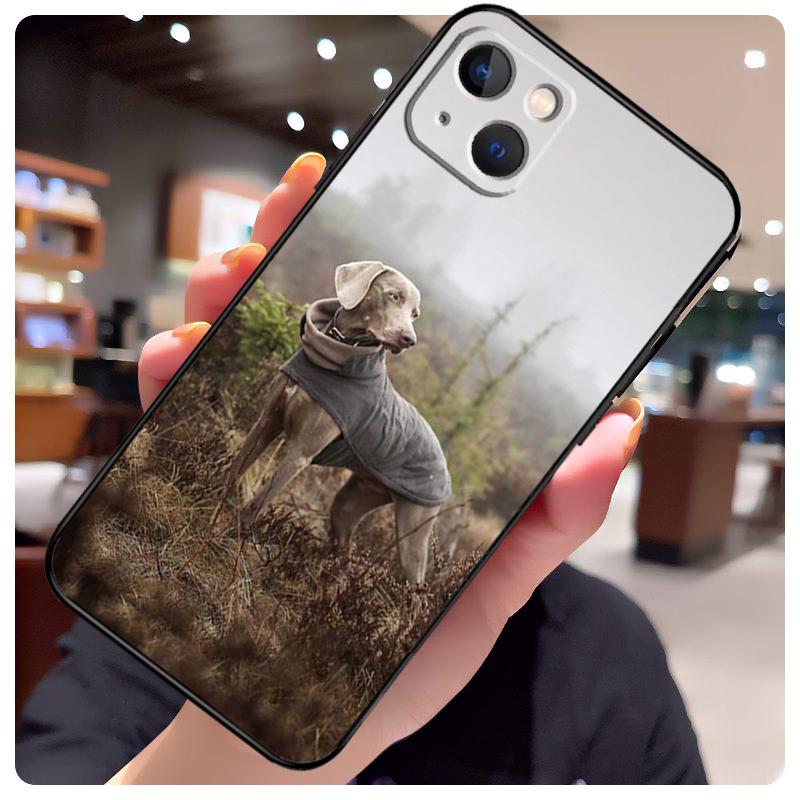 Weimaraner Dog Case For iPhone 16 14 15 Pro Max 12 13 Mini 11 15 Pro Max Plus X XS Max XR Phone Cover