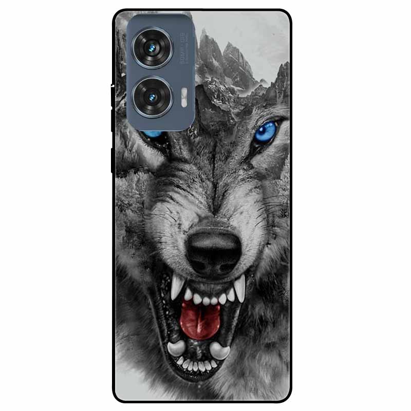 For Moto Edge 50 Fusion Case Silicone Space Animal TPU Soft Black Cover For Motorola Edge 50 Fusion Cases 50Fusion Cool TPUCover