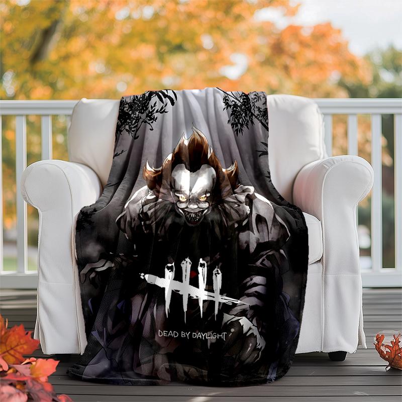 Dead by Daylight Flannel Blanket Soft Warm All-Season Throw, Design for Camping, Car Travel, Hiking Sofa, Bed, Office Perfect Gift for Parties