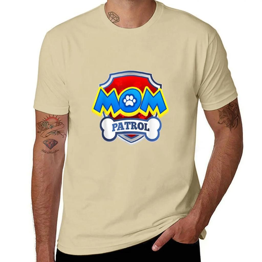 Funny Mom Patrol Funny Dog Mom Birthday Party TShirt blacks oversized graphic tee mens tall t shirts
