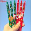 15/30 Stück Weihnachten 0,5 mm Gelschreiber, Schneemann Rentier Weihnachtsmann Aufdruck Dekorativ Büro Schule Klick-Typ Unterschrift Schreiben Geschenk