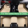 YOGOOGE automobilių grindų kilimėliai, skirti Mercedes-Benz B-Clase W245 W246 W242 W247 Auto Foot Coche priedai