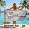 Custom Text Beach Towel, Soft Absorbent Swimming Multi-use TowelAberdeen FC
