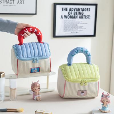 Süße Landhaus Kosmetiktasche Reise Tragbar Waschbeutel Weich Moe Tragbare Aufbewahrungstasche Große Kapazität Haus Aufbewahrungstasche