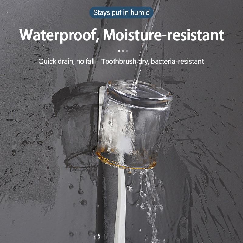 Stainless Steel Toothbrush Holder Tooth Brush Holder Wall Mount Toothbrush Holder Kids Punch-free Space Saving Bathroom YSJ005