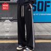 MINISO Men's Heavyweight Loose Fit Color-Block Casual Pants