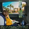 Dinosaur Car Window Shade for Baby Kids Car Sun Shade Curtain for Windows with Storage Net Pocket Sun Glare & UV Rays Protection