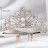 New Rhinestone Bridal Crown - Minimalist Full Diamond Tiara Wedding Headpiece