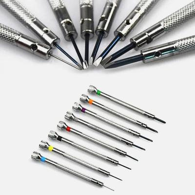 Chave de fenda de precisão 1/13 peças 0,6-2,0 mm ferramenta de reparo de relógios para relógios domésticos, óculos, joias