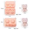 Silicone World DIY 4/2 Cute Bears Shape Ice Cube Silicone Mold Ice Grid Home Kitchen Ice Cream Molds Ice Ball Ice Making Box