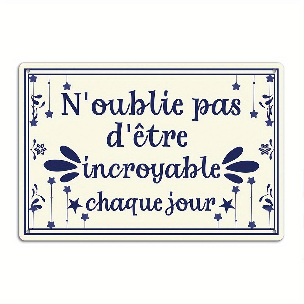 

Iron Decor 1pc French Vintage Metal Tin Sign, Don t Forget to Be Amazing Every Day, Wall Art Decor for Home Farmhouse Office 20x30cm（7.8x11.8inch）