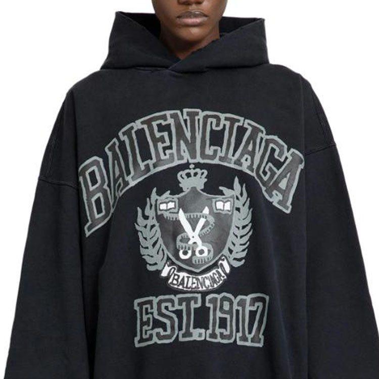 Balenciaga Logo Printed Hoodie 744463TOVK28190