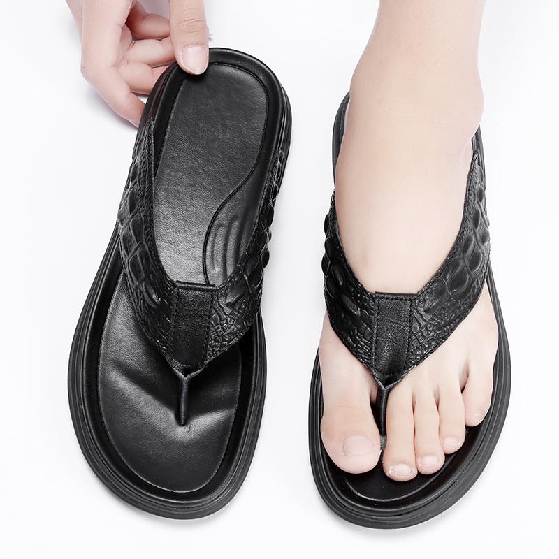 Модные уличные тапочки для улицы 2024 г. Новое поступление летних мужских шлепанцев — фото 6