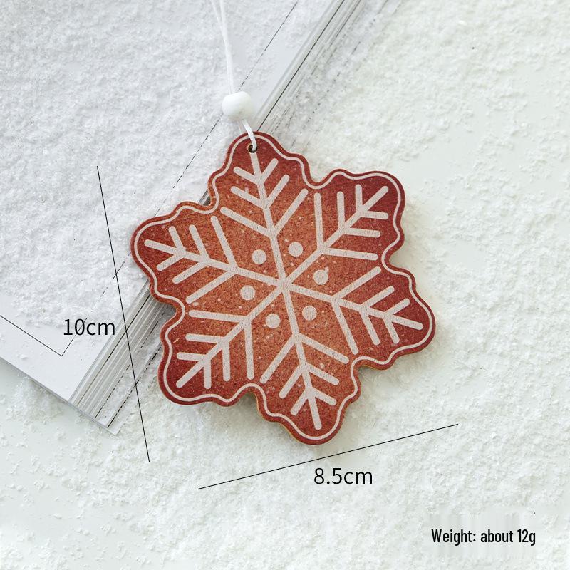 NUCHI Luminous Wooden Christmas Tree Ornaments - Small House Pendant Decorations