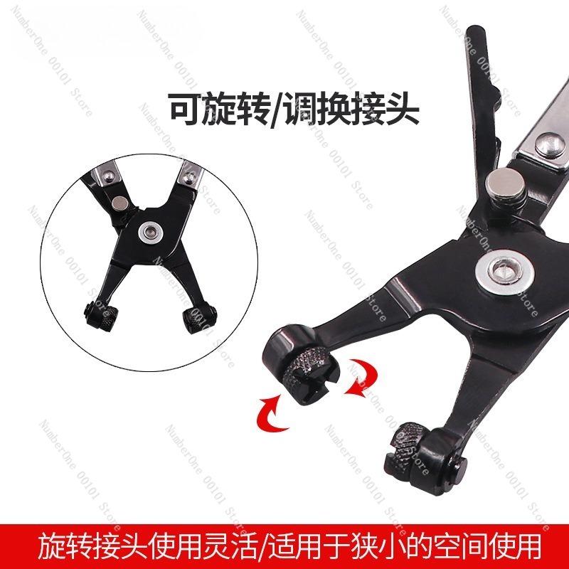 Automobile Water Pipe Clamp, Straight Throat Type Tube Bundle Clamp, Flexible Wire Clamp, Durable Clamping Tool for Vehicles