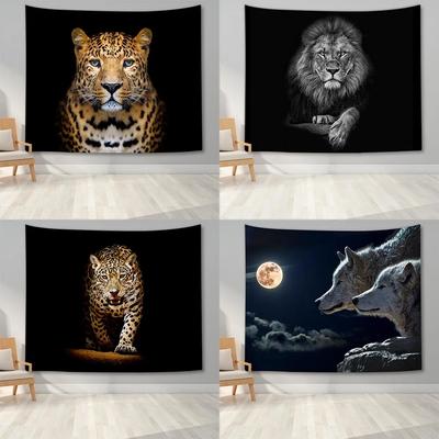 Tapestry Lion Animal  Wall Hanging Beach Towel  Decor Dormitory Bedroom Living Room Home