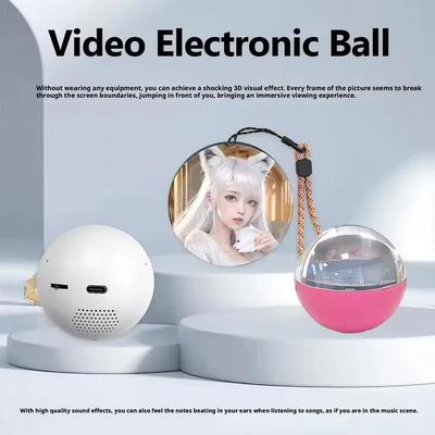 3D Video Kristallen Bol DIY Herinnering Kunst Glazen Bol Lamp Sferische Pixel Display 2.7inchs Scherm 4GB Video Speler voor Cadeau