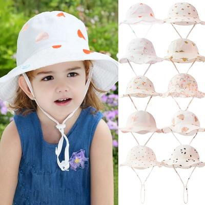 Kinder Baumwolle Eimerhut Ins Neu Sonnenschutz Atmungsaktiv Baby Fischerhut Einfarbig Bequem Baby Sonnenhut