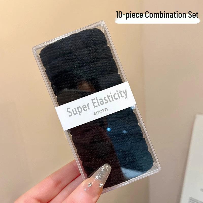 2025 Durable High Elasticity Hair Tie - Versatile Thickened Ponytail Band