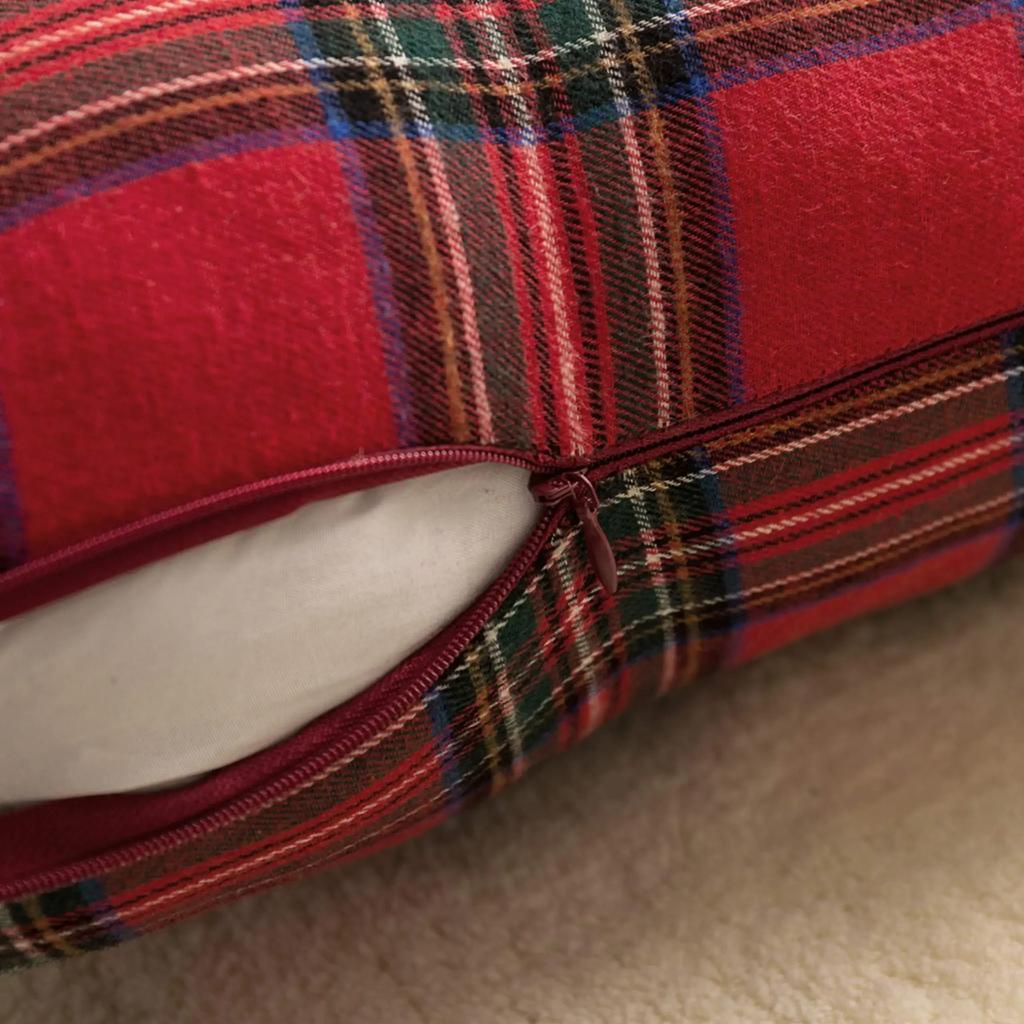 45X45Cm Christmas Pillow Cases Checkered Cushion Cover Decorative For Sofa Plaid Woven Pillowcase For Festive Party Occasions