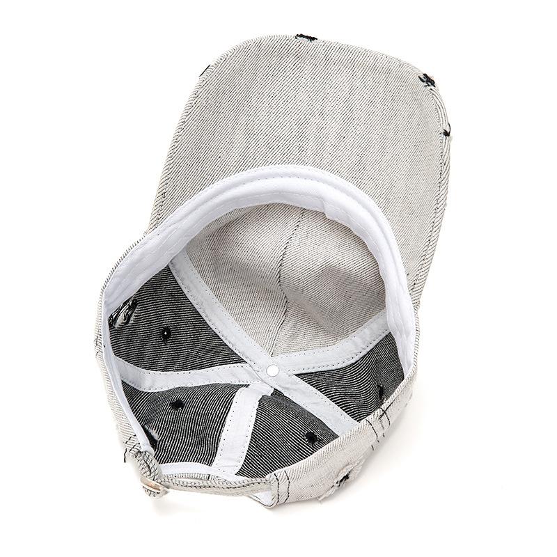 Summer Unisex Baseball Caps with Holes and Burrs Embroidered Letters Cap Sunshade Sunscreen Cap