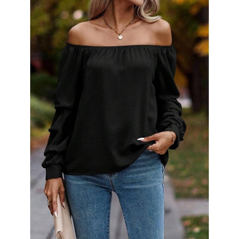 Women's New Fall Fashion Off The Shoulder Long Sleeved Shirt