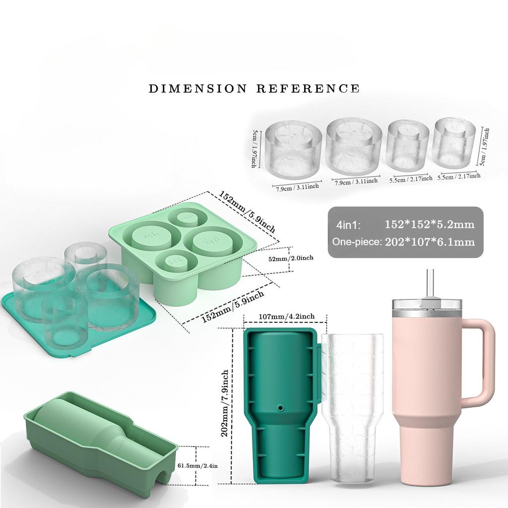 Water Bottle Ice Maker,Insulated Cup Ice Tray - Creative Silicone Ice Mold with Easy Release Design