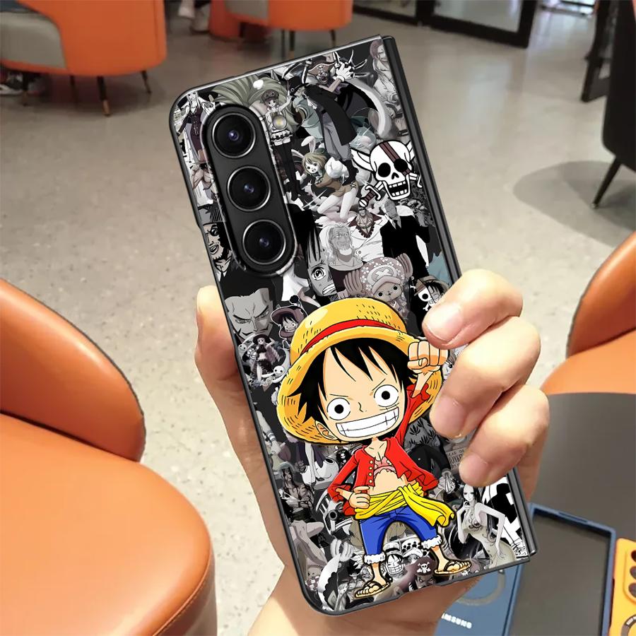 Anime One Piece Luffy Pouzdro pro Samsung Galaxy ZFold6 ZFold4 ZFold7 Z Fold 7 6 5 4 3 ZFold5 ZFold3 Zadní kryt telefonu