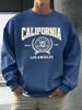 California Los Angeles Since 1990 Printed Pullovers Men Street Fleece Clothing Hipster Autumn Clothes Hip Hop Loose Sweatshirt