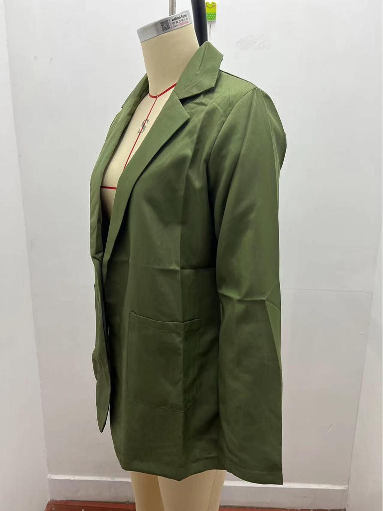 2024 European & American Fashion Women's Slim Lapel Cardigan Blazer - Spring/Autumn Collection