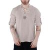 Men's Summer  Fashionable Personality Cotton-linen  Longsleeved Top