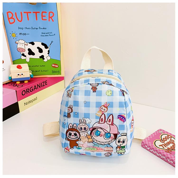 School bag School bag New Labu cloth printed cartoon cute boys and girls Large capacity lightweight spine backpack
