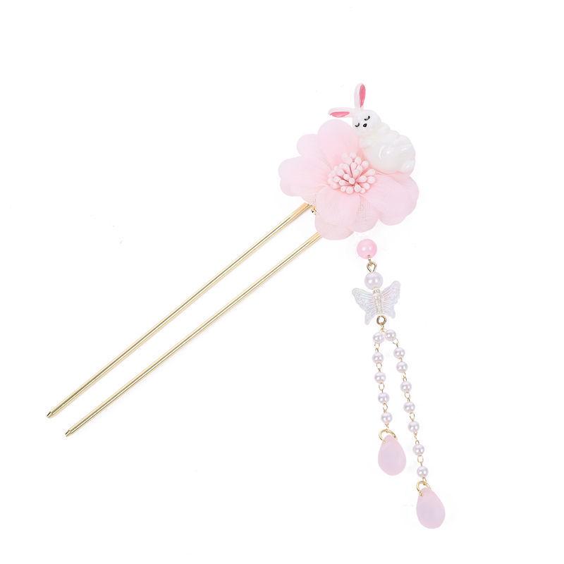 Jadehase Quaste Haarspange: Traditionelles Qipao Hochsteckfrisur Accessoire für Damen