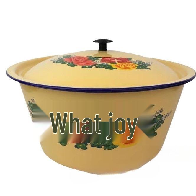 Enamel Lard Storage Jar with Lid for Refrigerator and Chili Oil