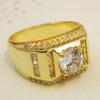 New Classic Brand Rings For Men Genuine Austria Crystal 18KRGP Gold Color Fashion Wedding Ring CZ Pave Sale Hot