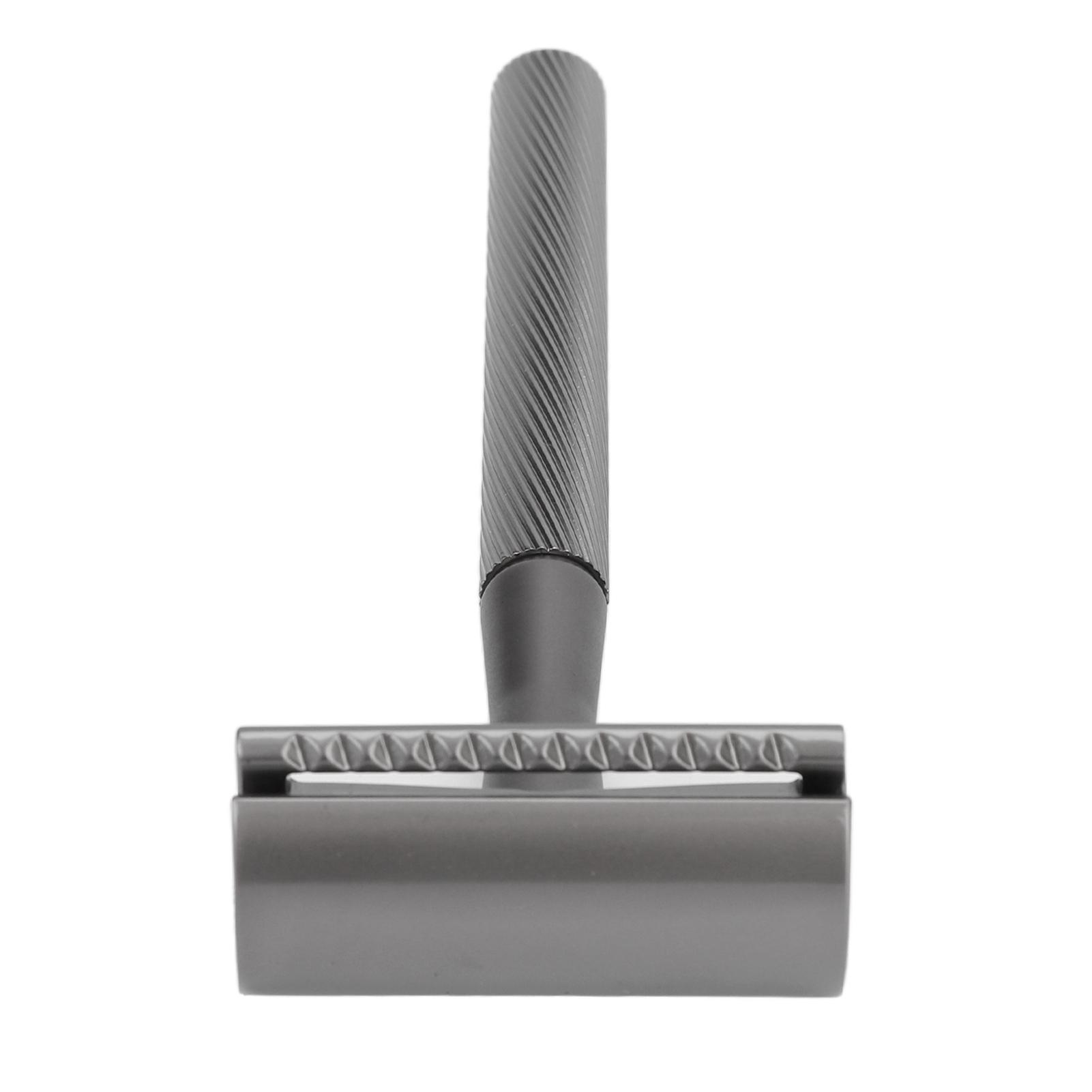 

Zinc Alloy Men Portable Brass Handle Double Shaving with Base for Face Grooming