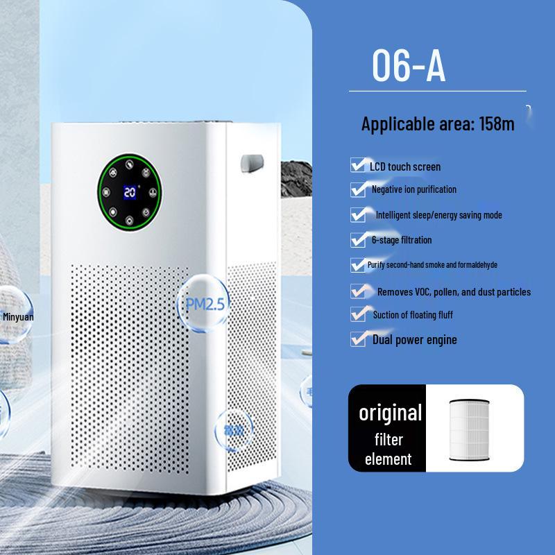 4-in-1 Negative Ion Air Purifier & Mist-Free Humidifier with Formaldehyde Removal & Air Circulation Fan