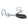 Trailer Safety Towing Cable With S Hook 3500lbs Load Bearing 27.6in Maximum Extension Length Spring Towing Rope For RV