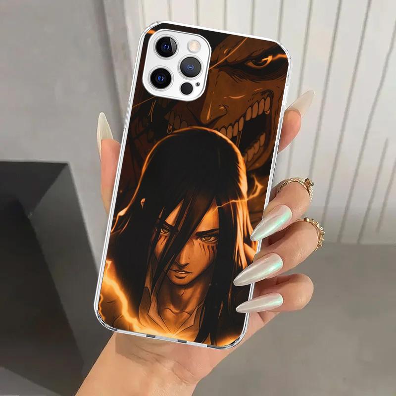 Attack Eren Phone Case for Iphone 17 Air 16 15 Plus 14 13 Mini 12 11 Pro Max 16E 7 8 SE 2020 Soft Funda Print Shell 16 15 14 13