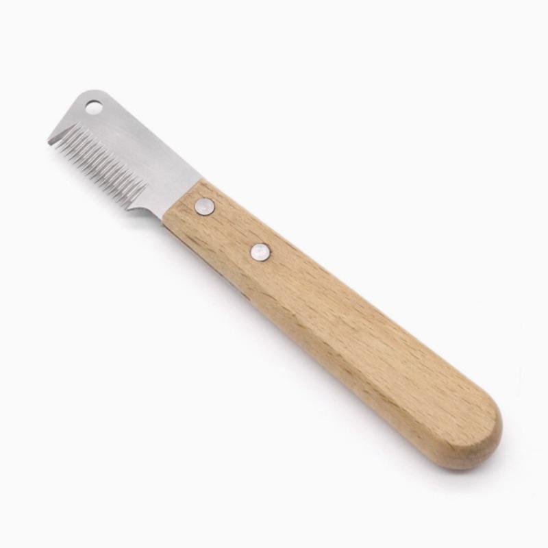 Durable Wooden Handle Pet Comb Practical Dog Hair Shedding Removal Grooming Accessory